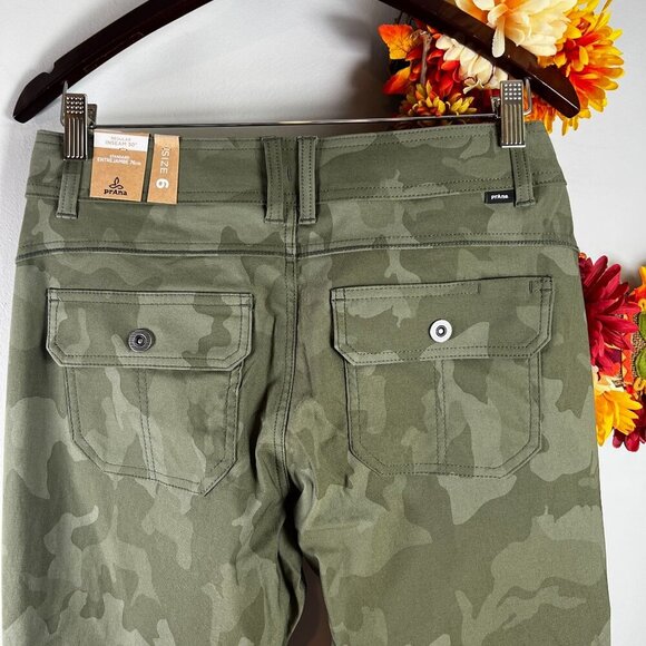 prAna Halle Straight Womens Hiking Pant II Size 6 Reg in Sage Camo Water Repelle - Picture 6 of 10